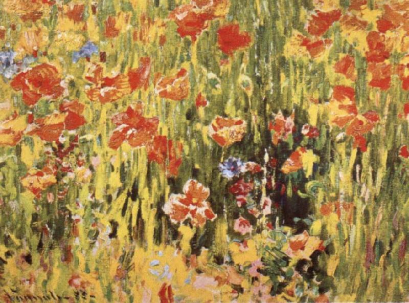 Robert William Vonnoh Poppies Sweden oil painting art